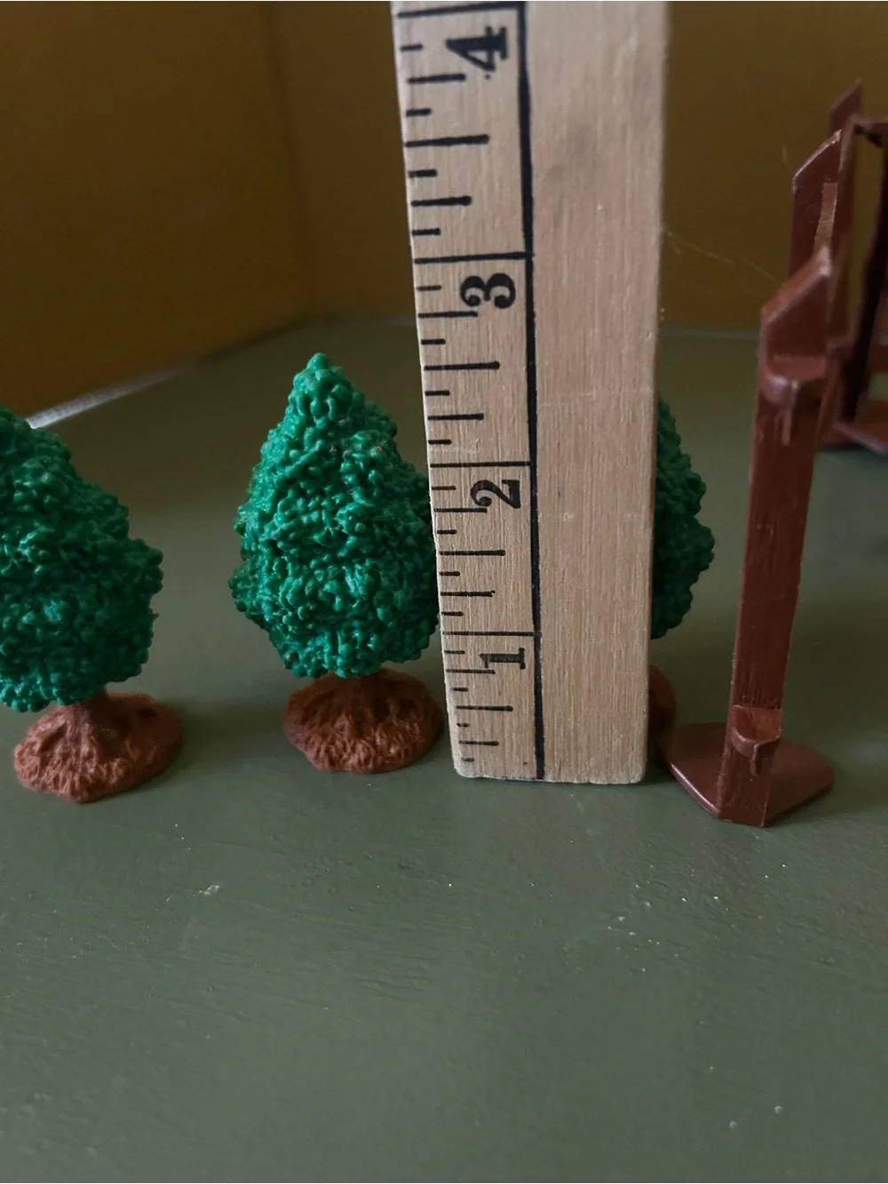 Toy Plastic Horses, Trees, Fence And Cow Farm Animals